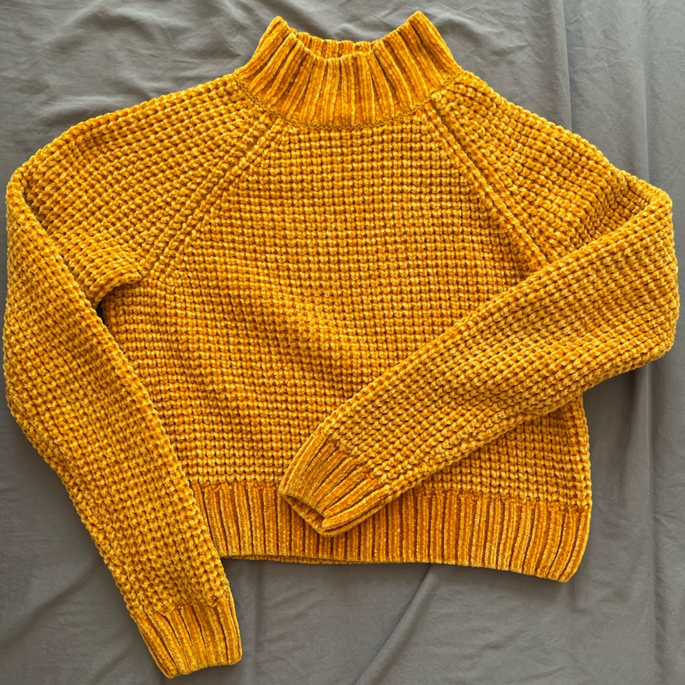 H&M Mustard Chenille Sweater